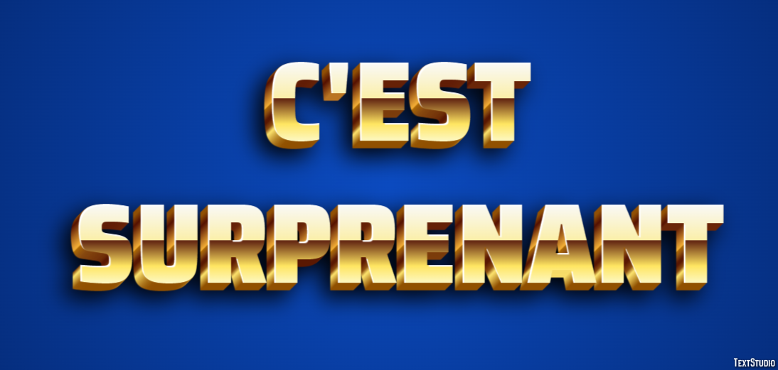 C'est surprenant Effet de Texte