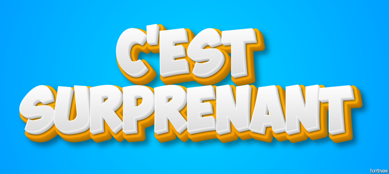 C'est surprenant Effet de Texte