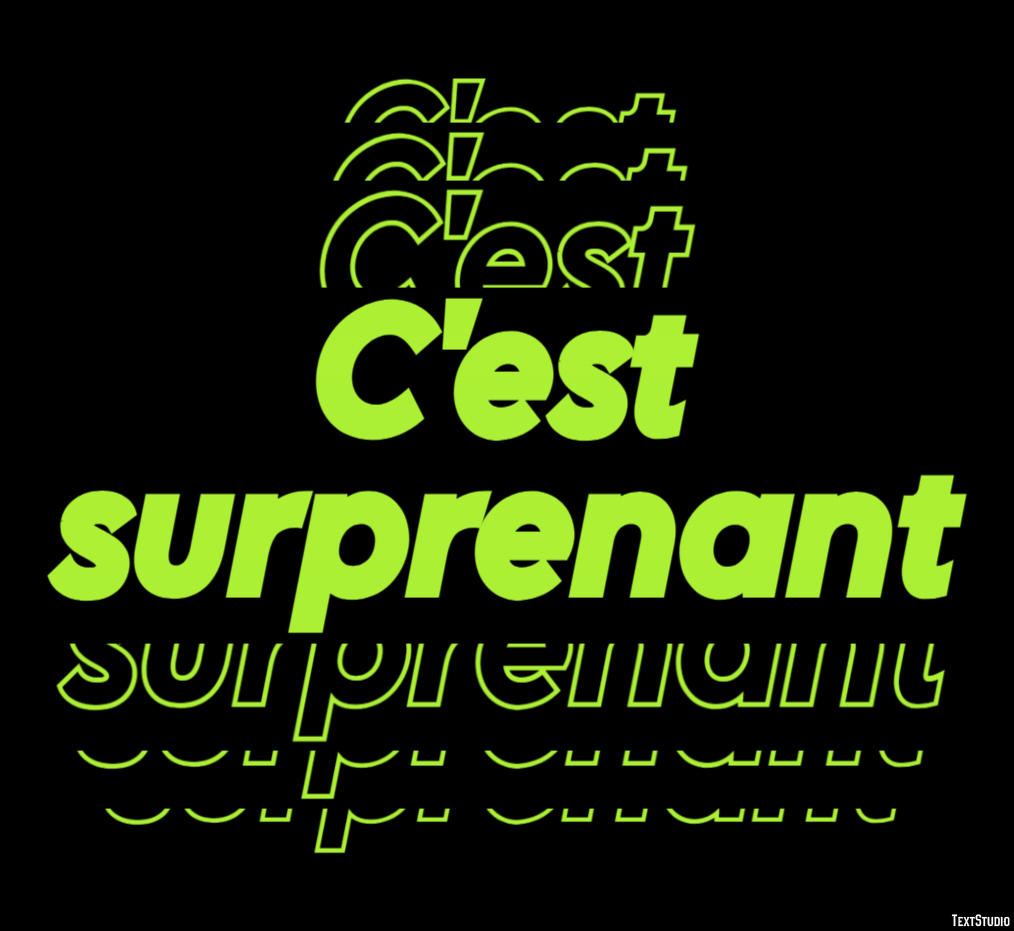 C'est surprenant Effet de Texte