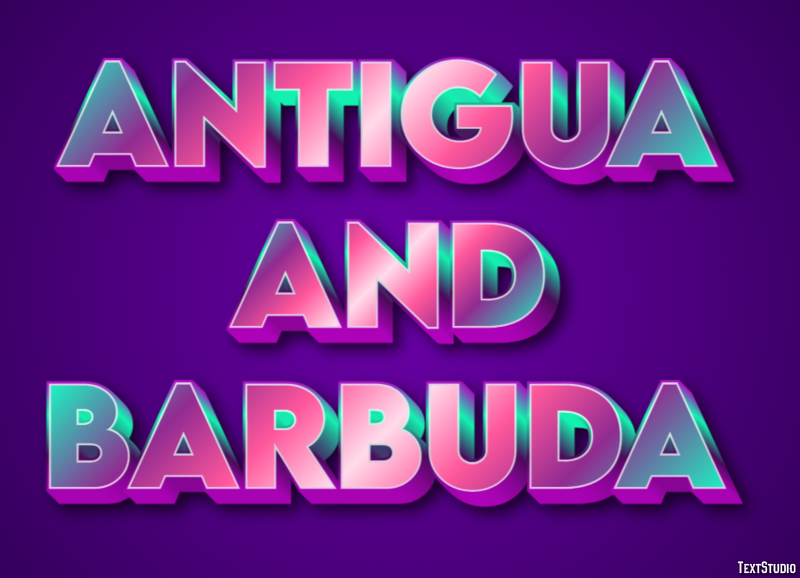 Antigua and Barbuda Text effect