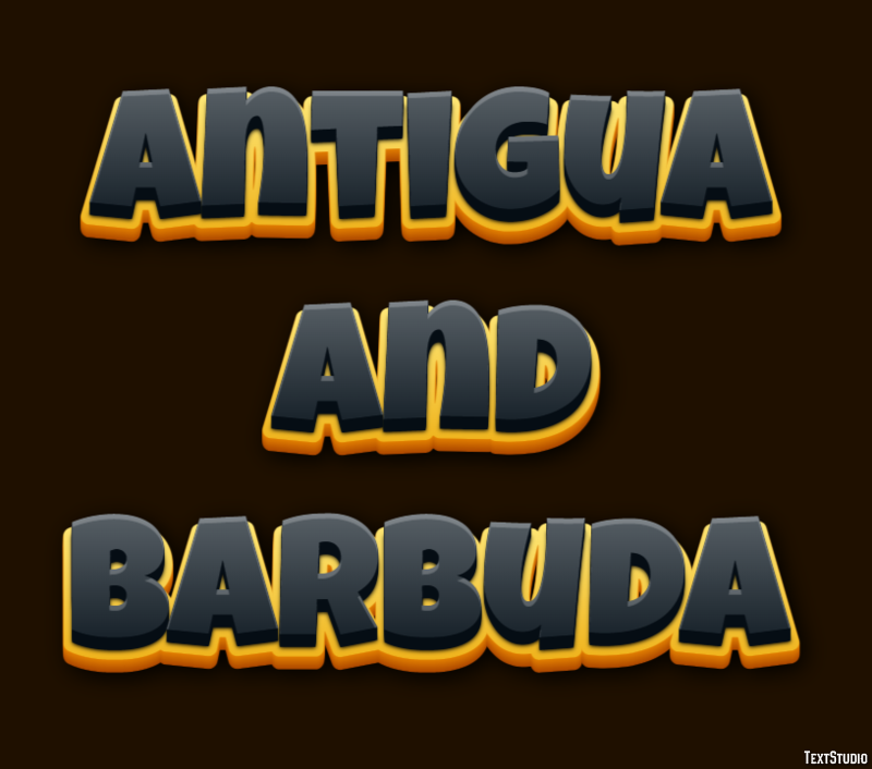 Antigua and Barbuda Text effect