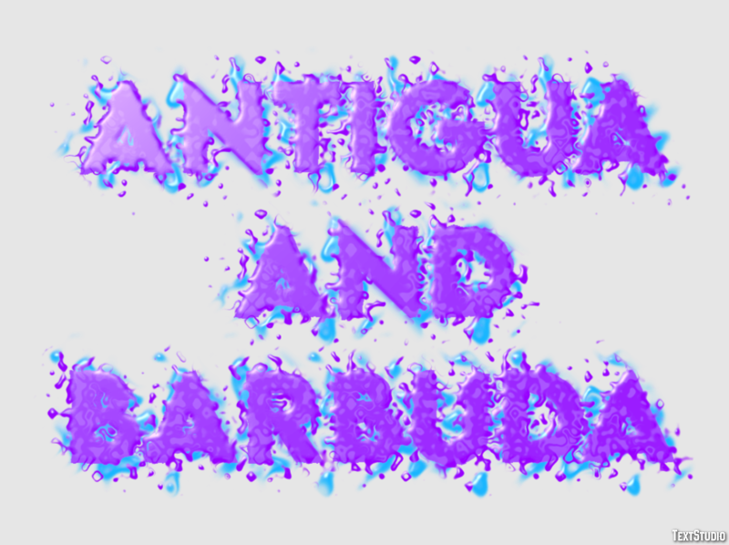 Antigua and Barbuda Text effect