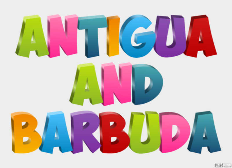 Antigua and Barbuda Text effect