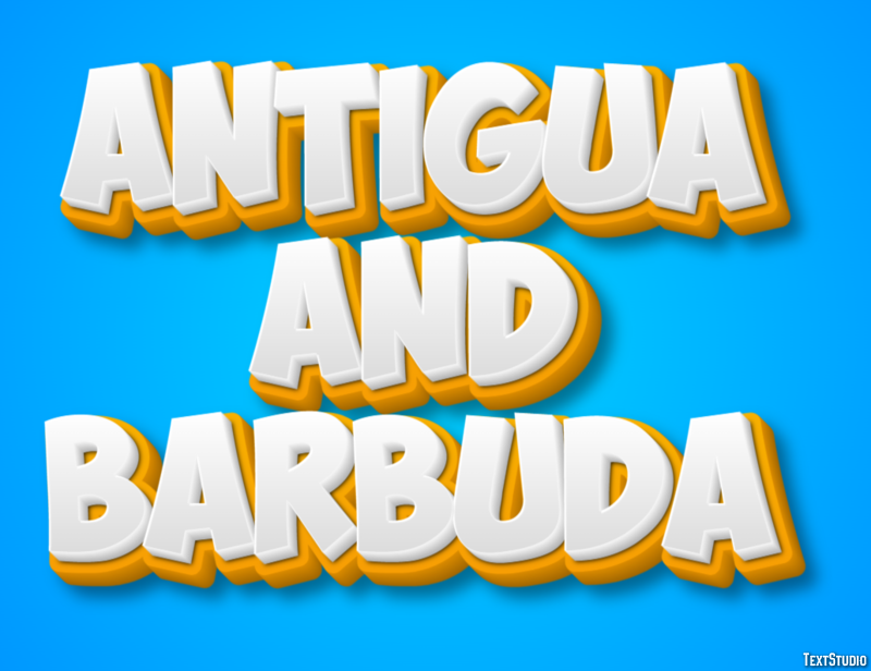 Antigua and Barbuda Text effect