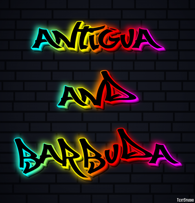 Antigua and Barbuda Text effect