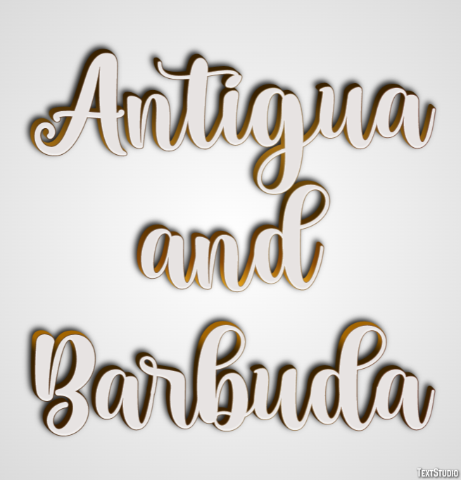 Antigua and Barbuda Text effect