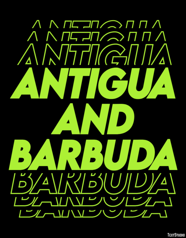Antigua and Barbuda Text effect