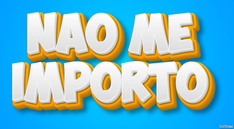 Não me importo Efecto de Texto