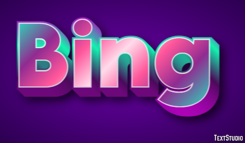 Bing Text Effect