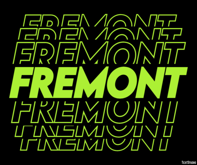 Fremont Effetto testo