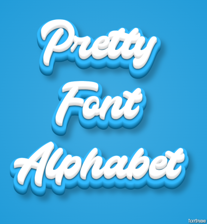 Pretty Font Alphabet Efekt tekstowy