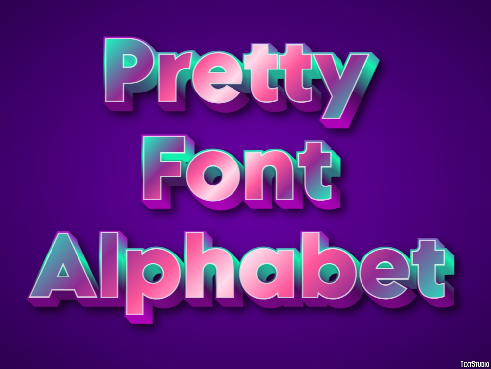 Pretty Font Alphabet Efekt tekstowy