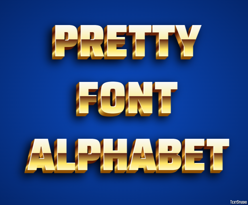 Pretty Font Alphabet Efekt tekstowy