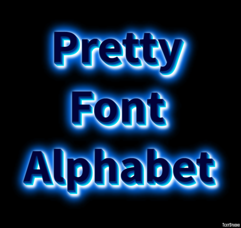 Pretty Font Alphabet Efecto de Texto