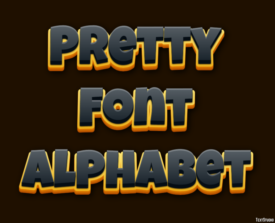 Pretty Font Alphabet Efekt tekstowy