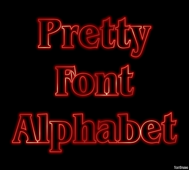 Pretty Font Alphabet Efekt tekstowy