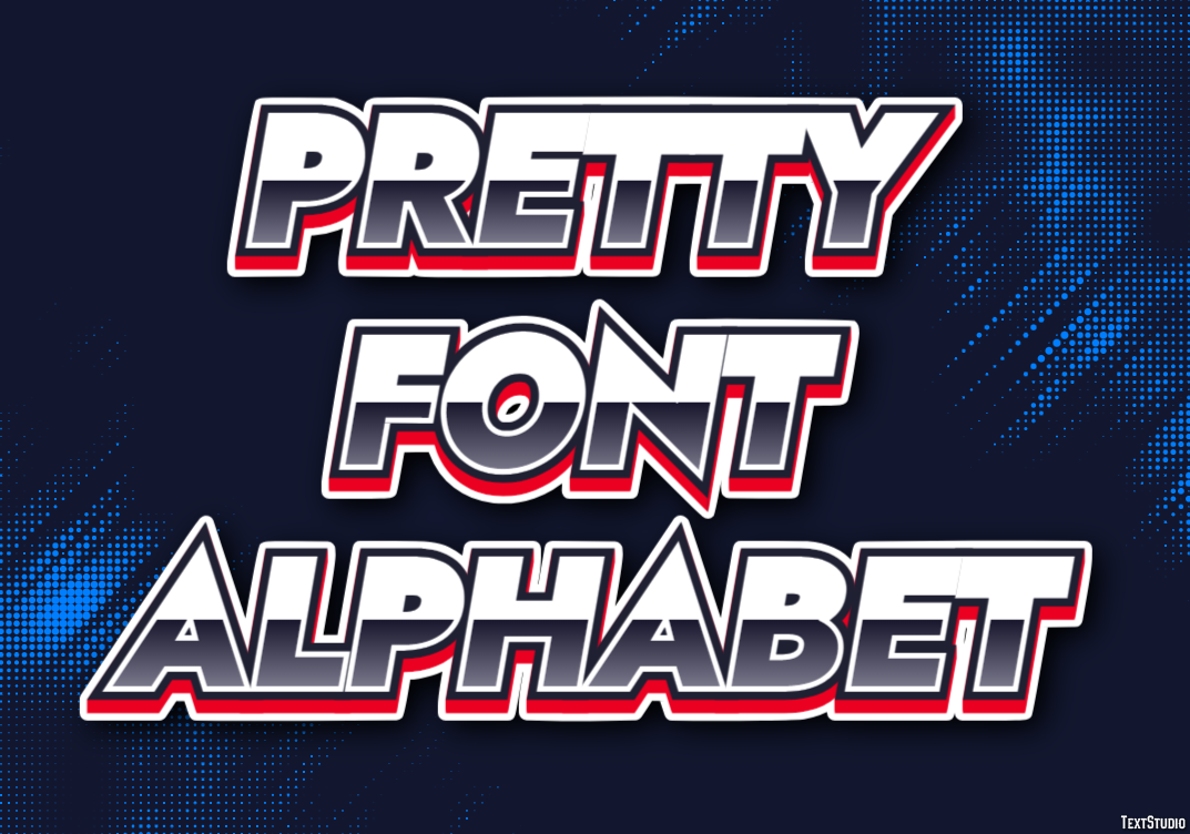 Pretty Font Alphabet テキスト効果