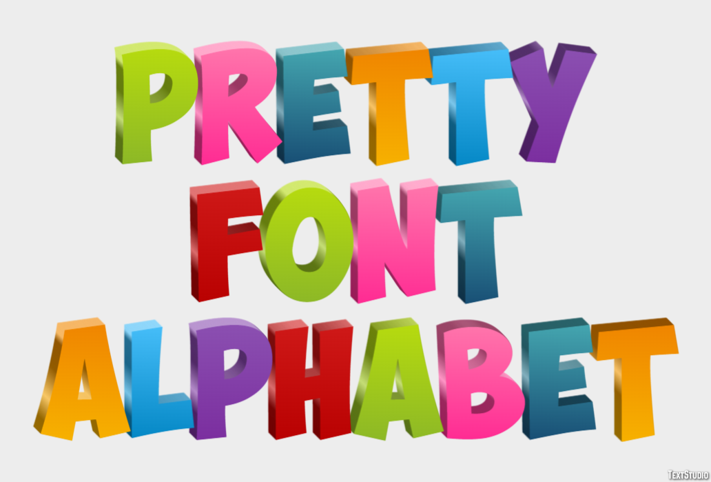 Pretty Font Alphabet Efekt tekstowy