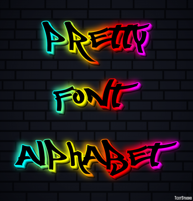 Pretty Font Alphabet Efekt tekstowy