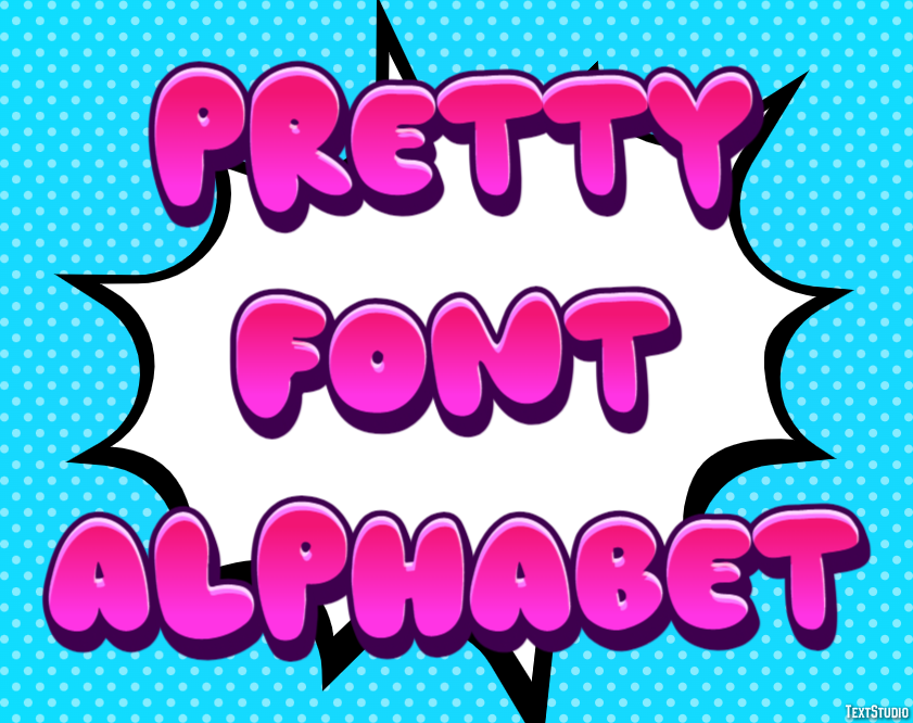 Pretty Font Alphabet テキスト効果