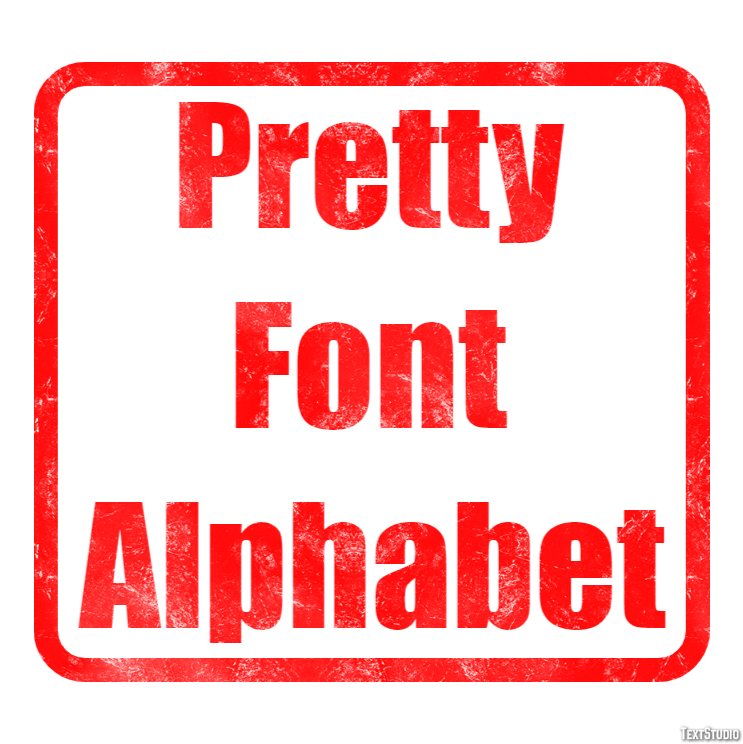 Pretty Font Alphabet テキスト効果