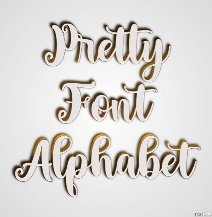 Pretty Font Alphabet Efekt tekstowy