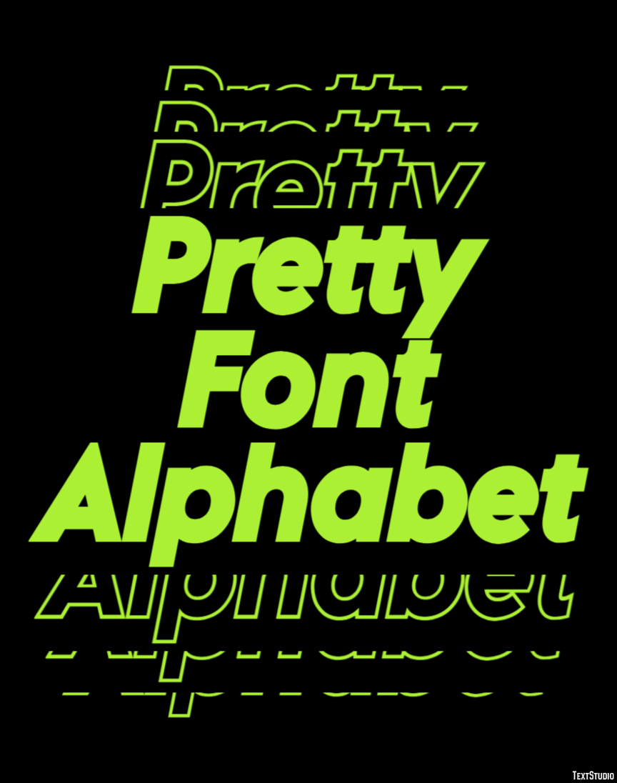 Pretty Font Alphabet Efekt tekstowy