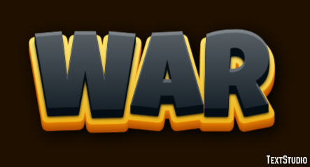 War Efecto de Texto