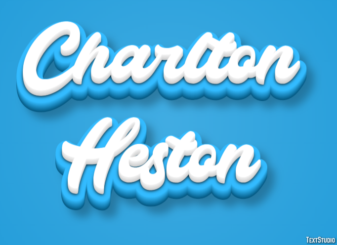 Charlton Heston Effetto testo