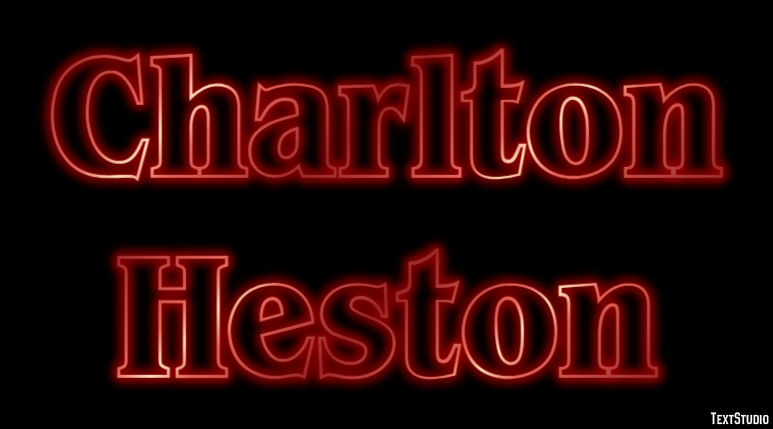 Charlton Heston Text Effect