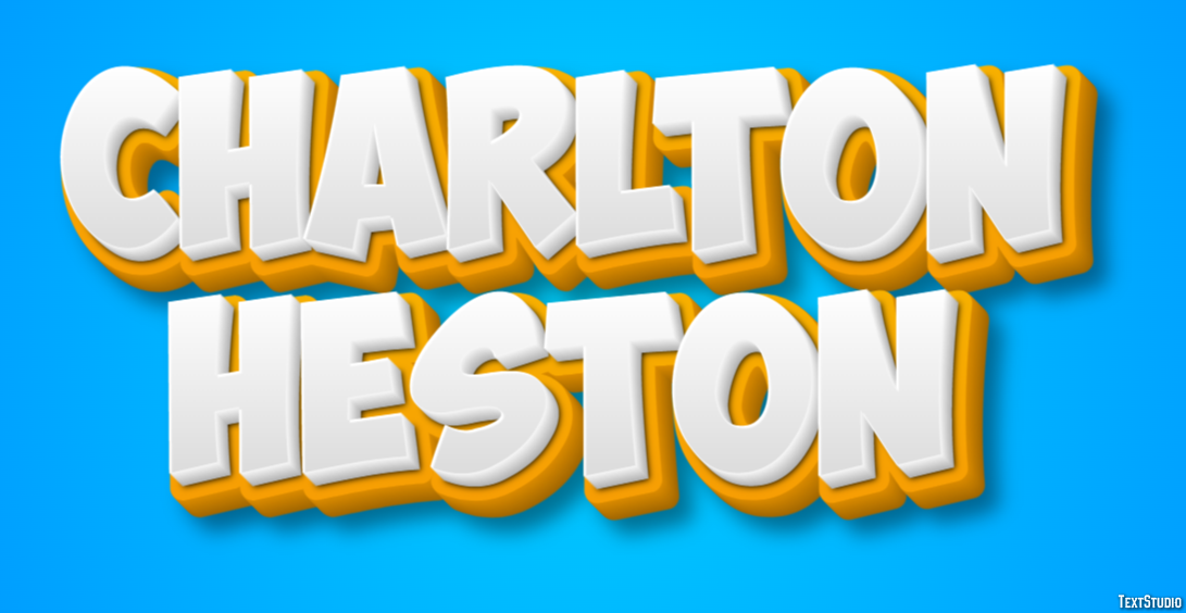 Charlton Heston Efeito do texto
