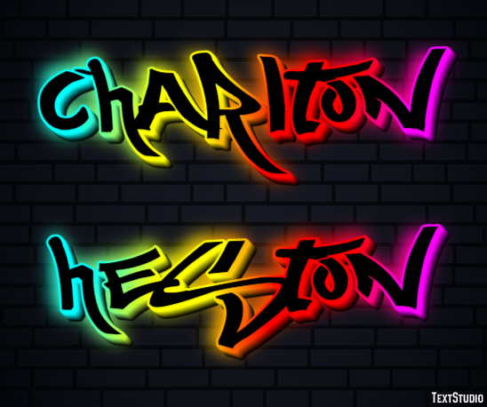 Charlton Heston Effetto testo