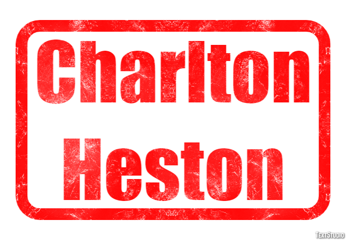 Charlton Heston Text Effect