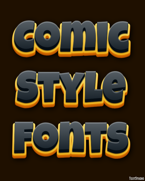 Comic Style Fonts Effetto testo