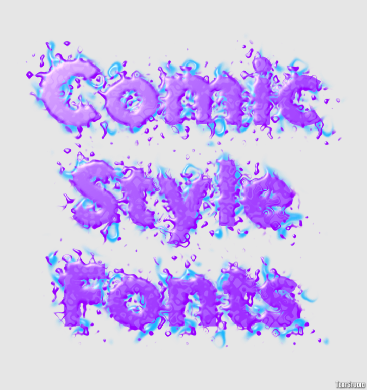 Comic Style Fonts Tekst effect