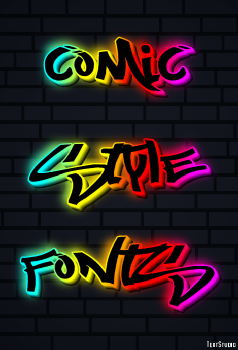 Comic Style Fonts Tekst effect