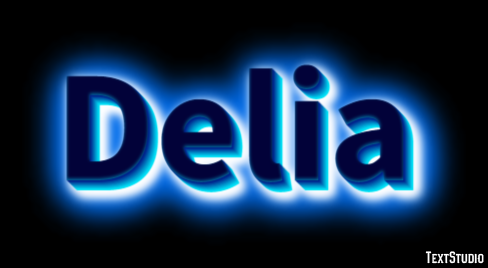 Delia Efeito de texto