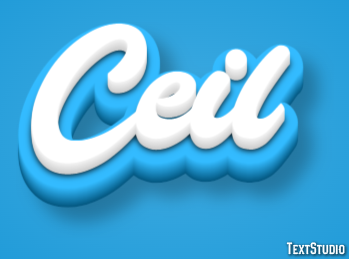 Ceil Text effect