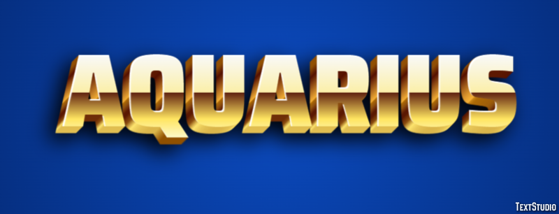 Aquarius Efecto de texto