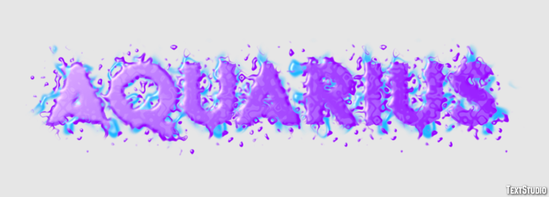 Aquarius Efecto de texto