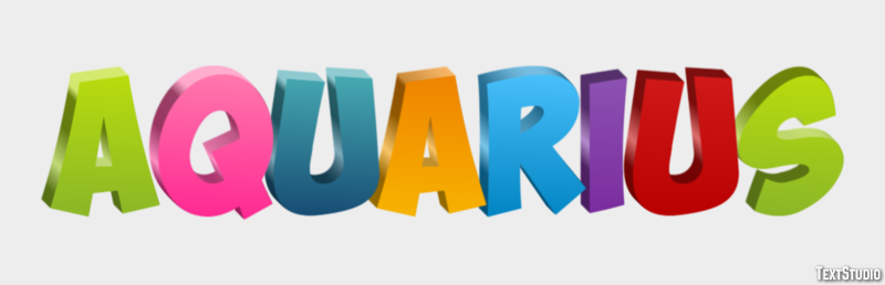 Aquarius Efecto de texto