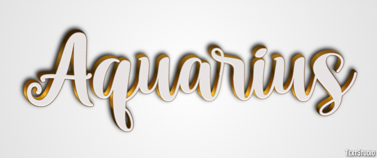 Aquarius Efecto de texto