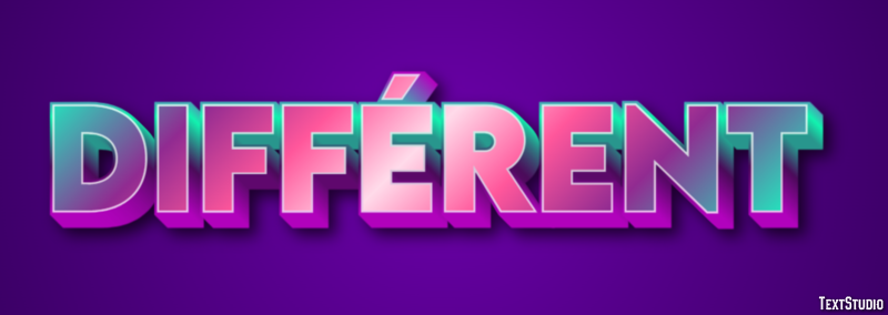 Différent Effetto testo
