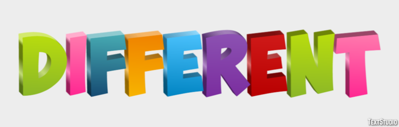 Différent Effetto testo