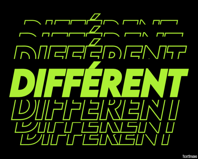 Différent Effetto testo
