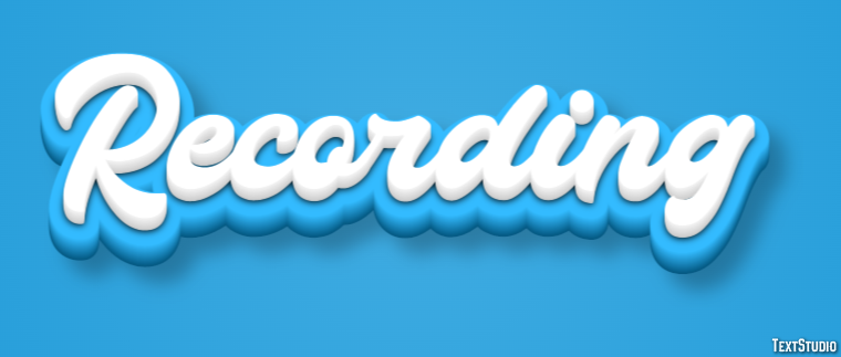 Recording Text Effect
