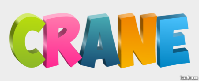 Crane Effet de texte