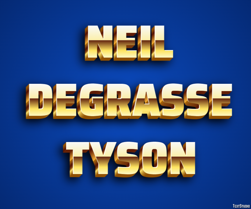 Neil deGrasse Tyson Efeito de texto