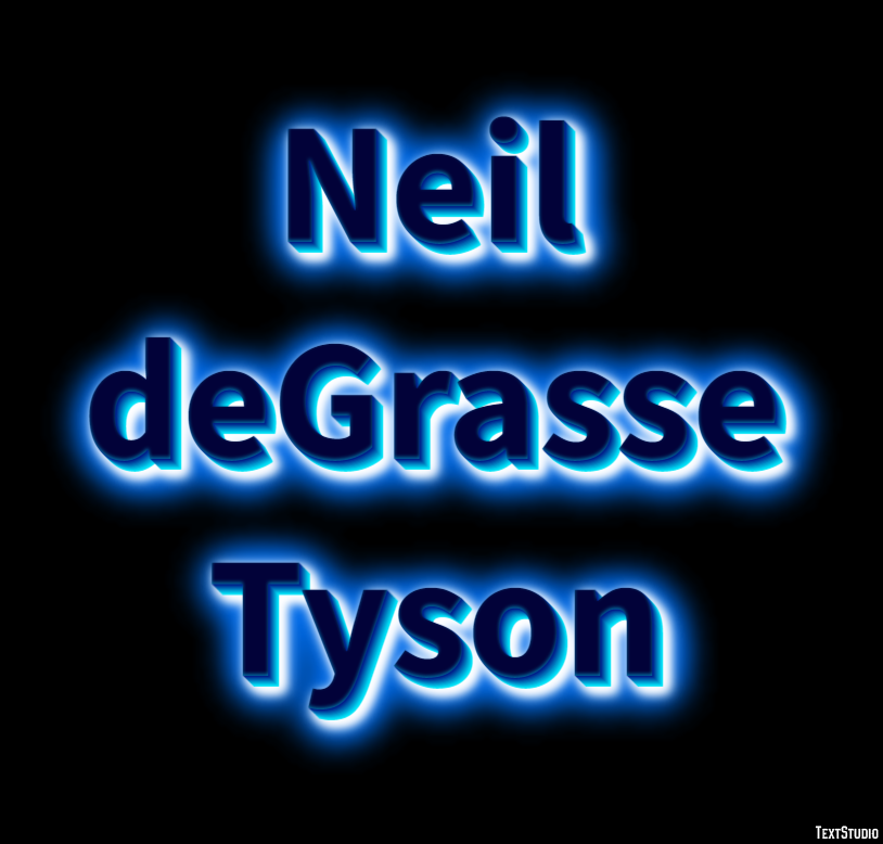 Neil deGrasse Tyson Efeito de texto