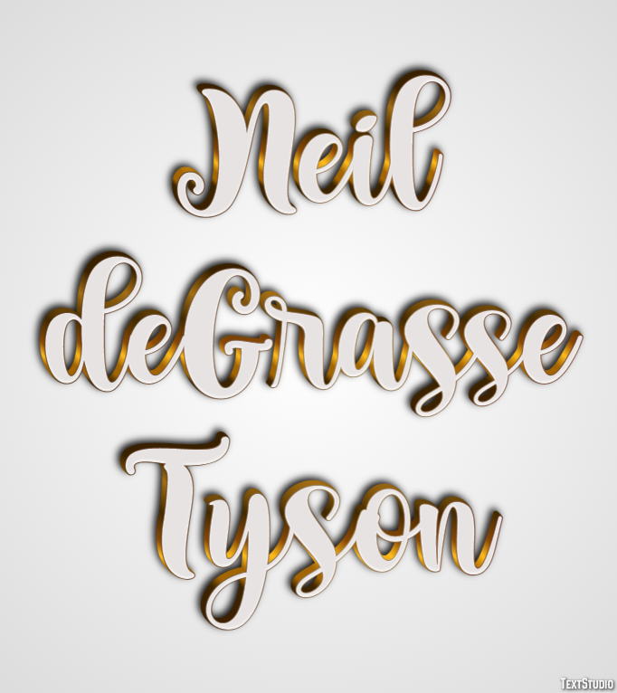 Neil deGrasse Tyson Texteffekt